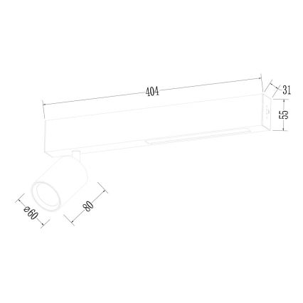 LED Bodové svítidlo MAGNET LED/5W/230V + 1xGU10/60W 3000/4000K bílá