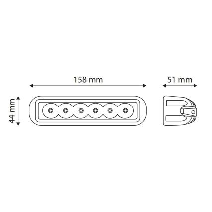 LED Bodové svítidlo pro automobil EPISTAR LED/18W/10-30V IP67 6000K