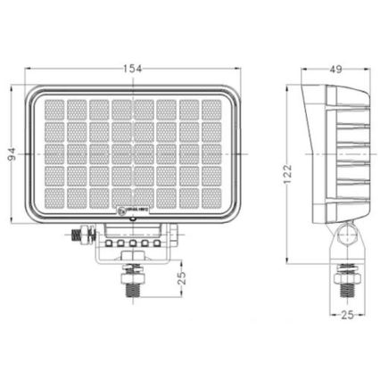 LED Bodové svítidlo pro automobil OSRAM LED/40W/10-30V IP68 5700K