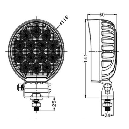 LED Bodové svítidlo pro automobil OSRAM LED/56W/10-30V IP68 5700K