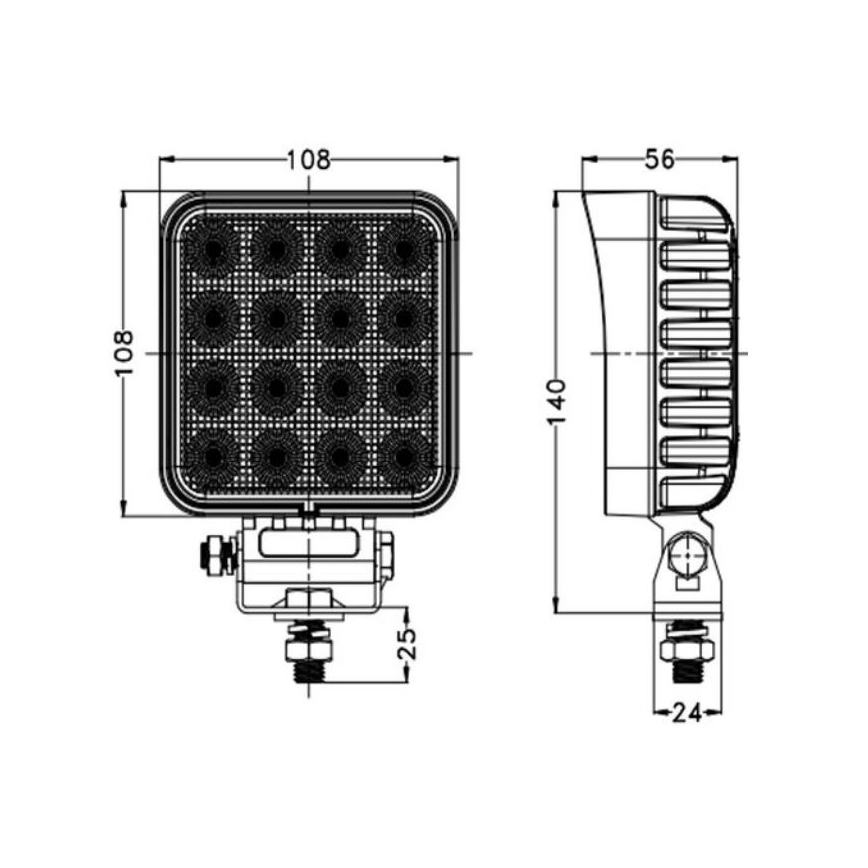 LED Bodové svítidlo pro automobil OSRAM LED/64W/10-30V IP68 5700K