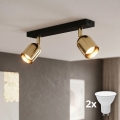 LED Bodové svítidlo TOP 2xGU10/10W/230V černá/zlatá
