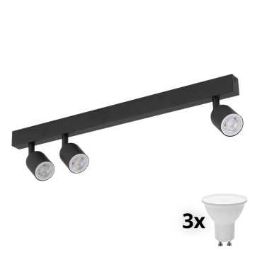 LED Bodové svítidlo TOP 3xGU10/10W/230V černá