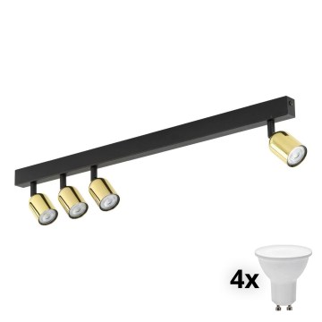 LED Bodové svítidlo TOP 4xGU10/10W/230V černá/zlatá