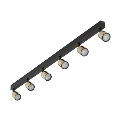 LED Bodové svítidlo TOP 6xGU10/10W/230V černá/zlatá
