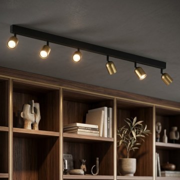 LED Bodové svítidlo TOP 6xGU10/10W/230V zlatá/černá