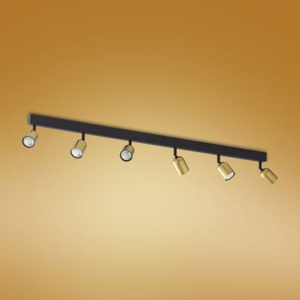 LED Bodové svítidlo TOP 6xGU10/10W/230V zlatá/černá