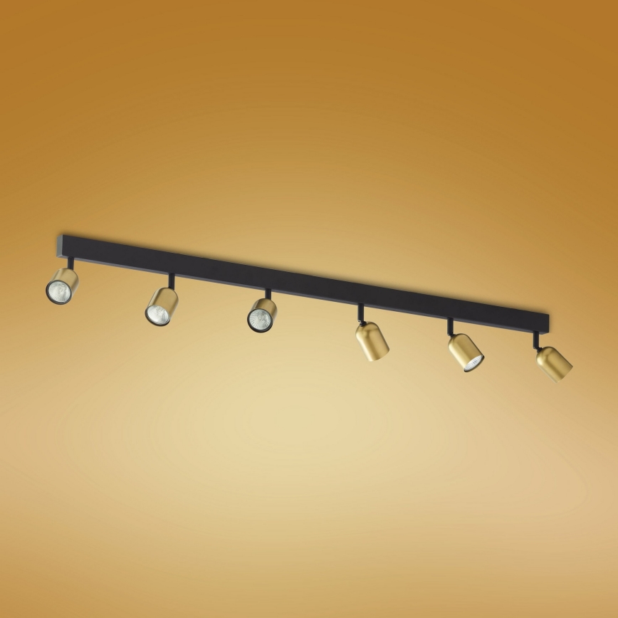 LED Bodové svítidlo TOP 6xGU10/10W/230V zlatá/černá