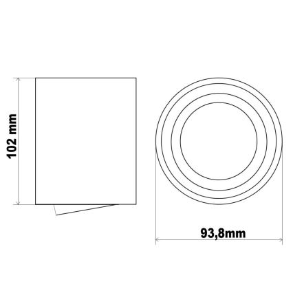 LED Bodové svítidlo TUBA 1xGU10/5W/230V 2700K bílá