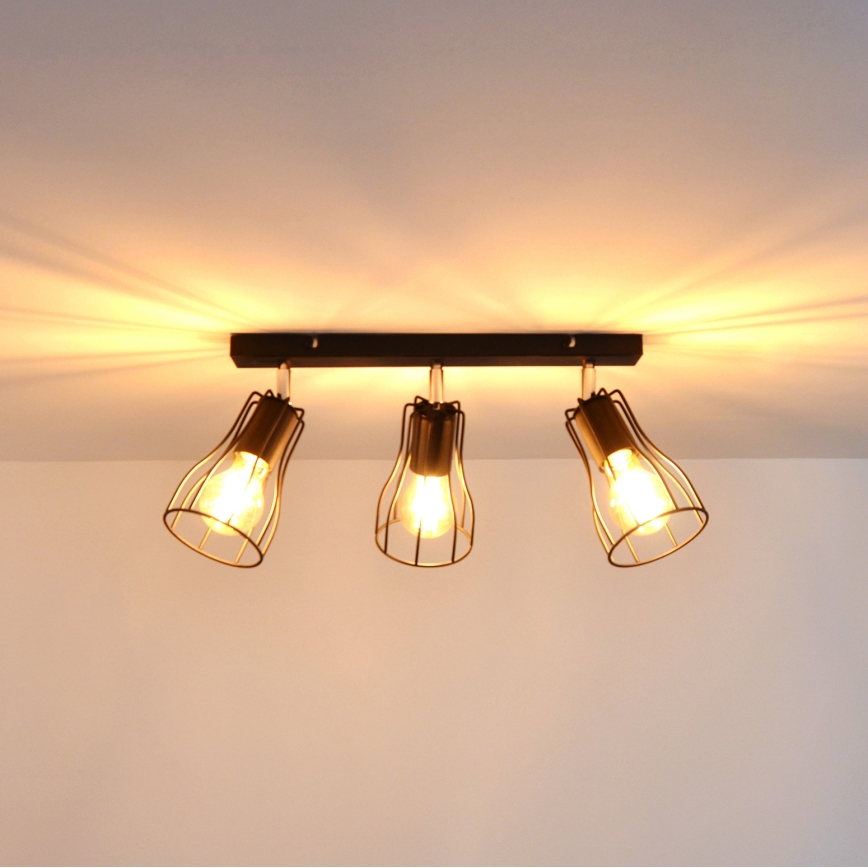 LED Bodové svítidlo TUBE II 3xE27/15W/230V černá