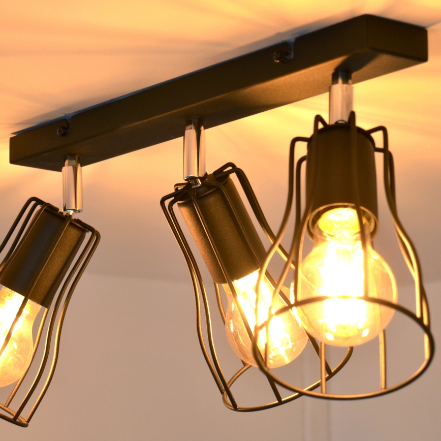 LED Bodové svítidlo TUBE II 3xE27/15W/230V černá