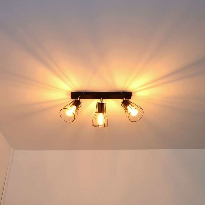 LED Bodové svítidlo TUBE II 3xE27/15W/230V černá