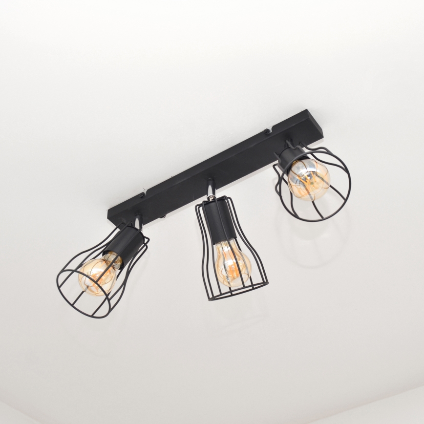 LED Bodové svítidlo TUBE II 3xE27/15W/230V černá
