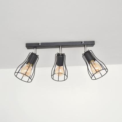 LED Bodové svítidlo TUBE II 3xE27/15W/230V černá