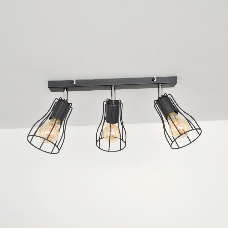 LED Bodové svítidlo TUBE II 3xE27/15W/230V černá