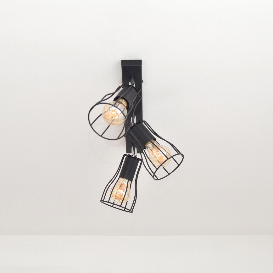 LED Bodové svítidlo TUBE II 3xE27/15W/230V černá