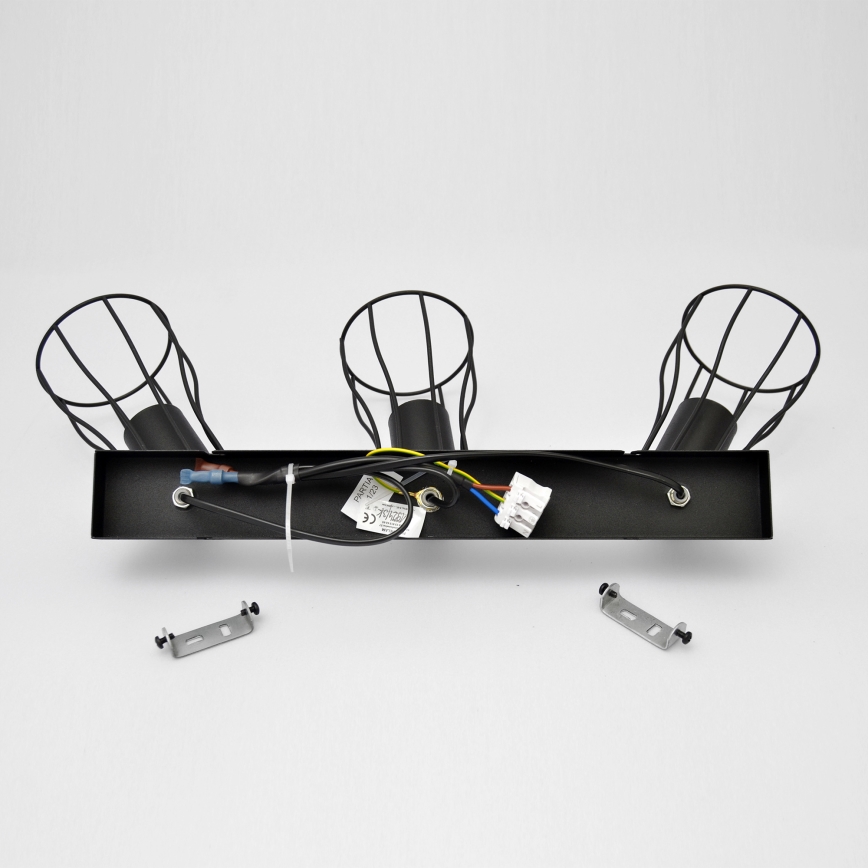 LED Bodové svítidlo TUBE II 3xE27/15W/230V černá