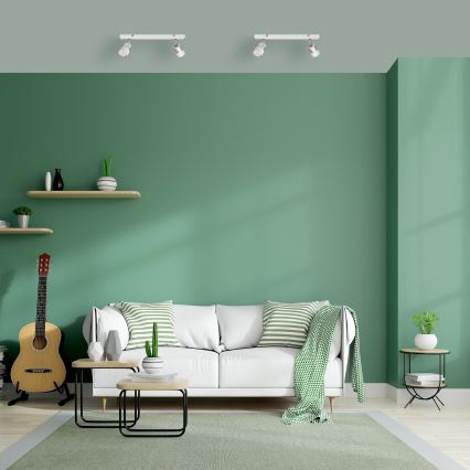 LED Bodové svítidlo TUBSSON 2xGU10/4,8W/230V bílá/lesklý chrom