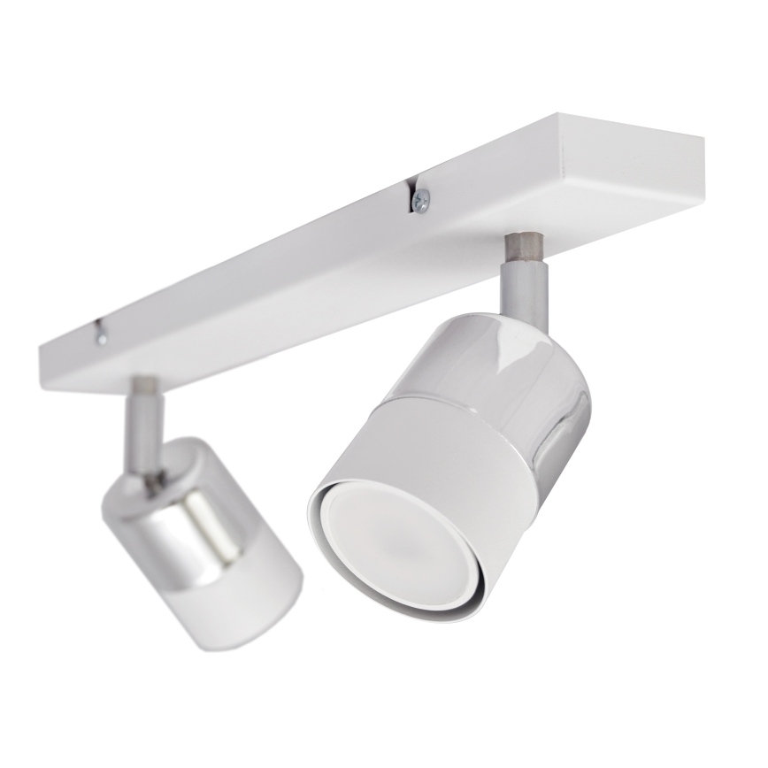 LED Bodové svítidlo TUBSSON 2xGU10/4,8W/230V bílá/lesklý chrom
