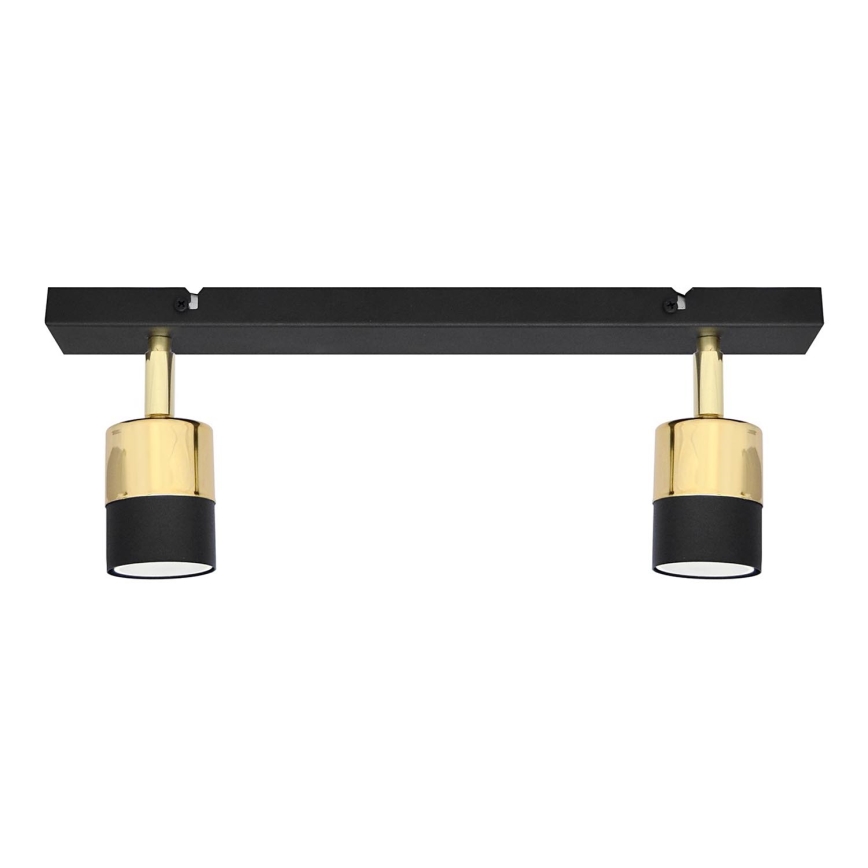 LED Bodové svítidlo TUBSSON 2xGU10/4,8W/230V černá/zlatá