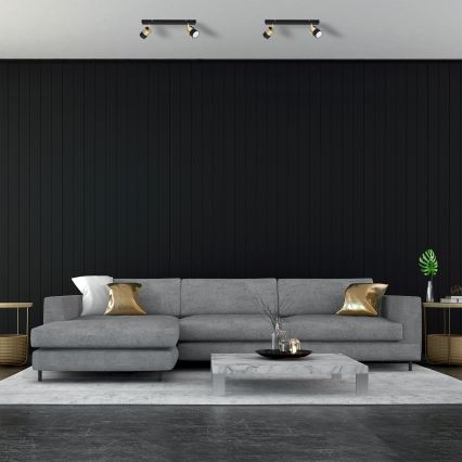 LED Bodové svítidlo TUBSSON 2xGU10/4,8W/230V černá/zlatá