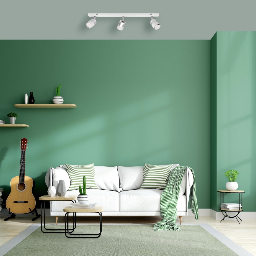 LED Bodové svítidlo TUBSSON 3xGU10/4,8W/230V bílá/lesklý chrom