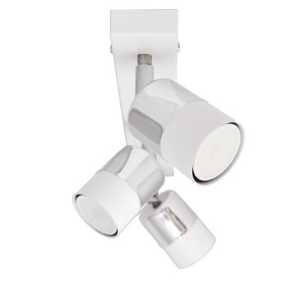 LED Bodové svítidlo TUBSSON 3xGU10/4,8W/230V bílá/lesklý chrom