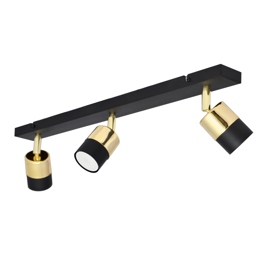 LED Bodové svítidlo TUBSSON 3xGU10/4,8W/230V černá/zlatá