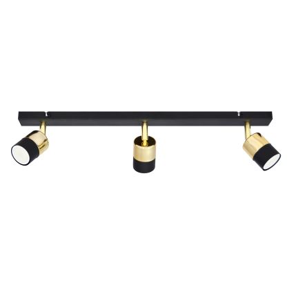 LED Bodové svítidlo TUBSSON 3xGU10/4,8W/230V černá/zlatá