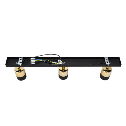 LED Bodové svítidlo TUBSSON 3xGU10/4,8W/230V černá/zlatá