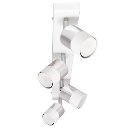 LED Bodové svítidlo TUBSSON 4xGU10/4,8W/230V bílá/lesklý chrom