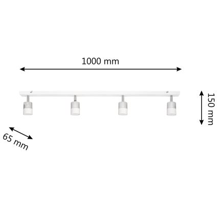 LED Bodové svítidlo TUBSSON 4xGU10/4,8W/230V bílá/lesklý chrom