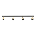 LED Bodové svítidlo TUBSSON 4xGU10/4,8W/230V černá/zlatá