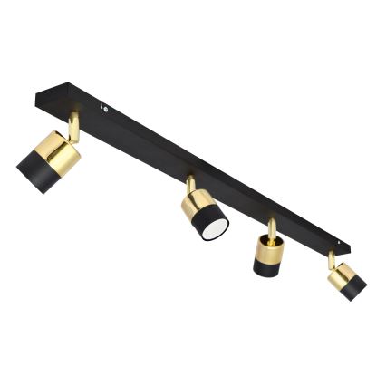 LED Bodové svítidlo TUBSSON 4xGU10/4,8W/230V černá/zlatá