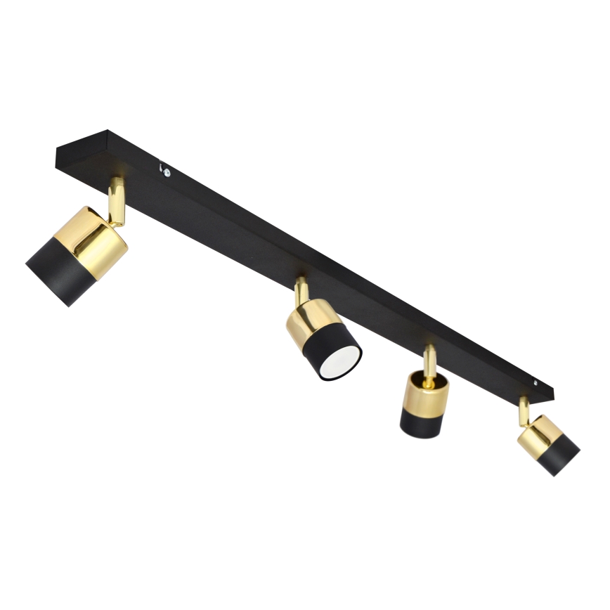 LED Bodové svítidlo TUBSSON 4xGU10/4,8W/230V černá/zlatá
