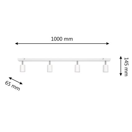 LED Bodové svítidlo TUNE 4xGU10/4,8W/230V bílá