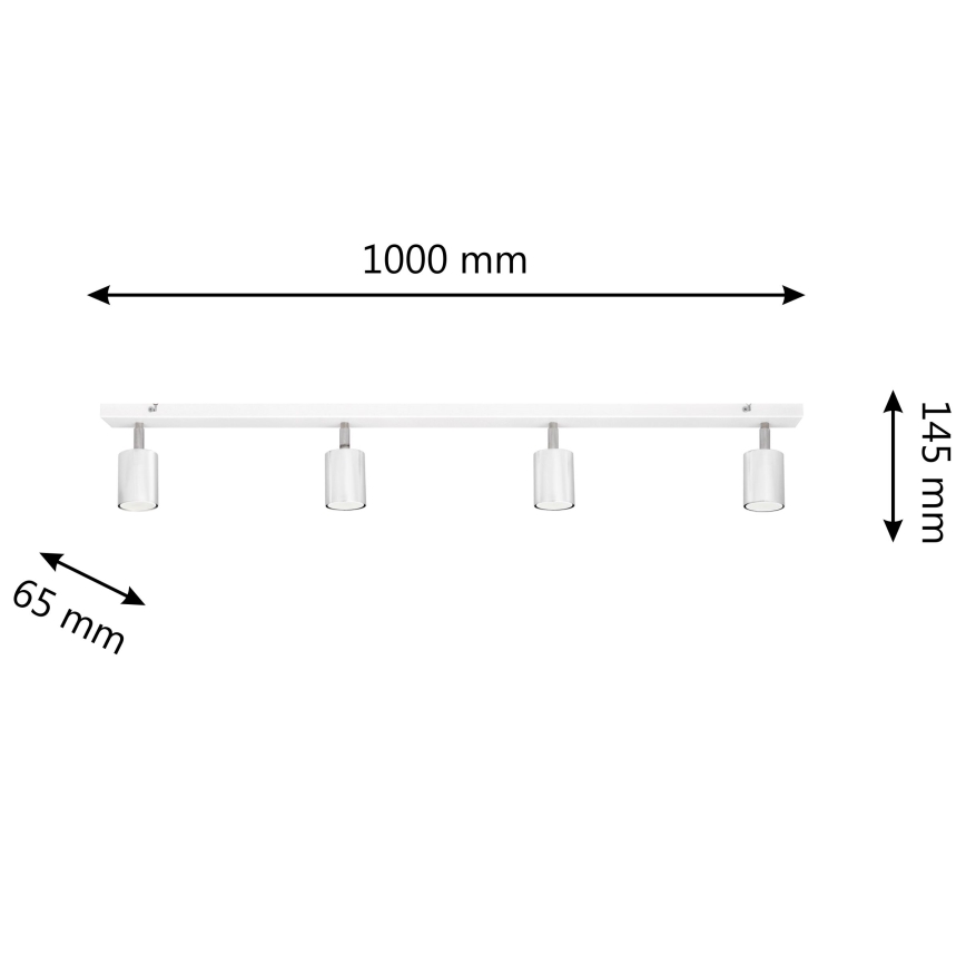 LED Bodové svítidlo TUNE 4xGU10/4,8W/230V matný chrom/bílá