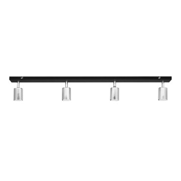 LED Bodové svítidlo TUNE 4xGU10/4,8W/230V matný chrom/černá