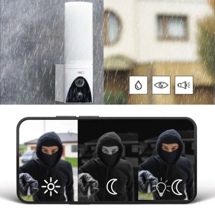 LED Chytrá venkovní kamera se světlem GoSmart LED/12W/230V IP65 Wi-Fi Tuya bílá