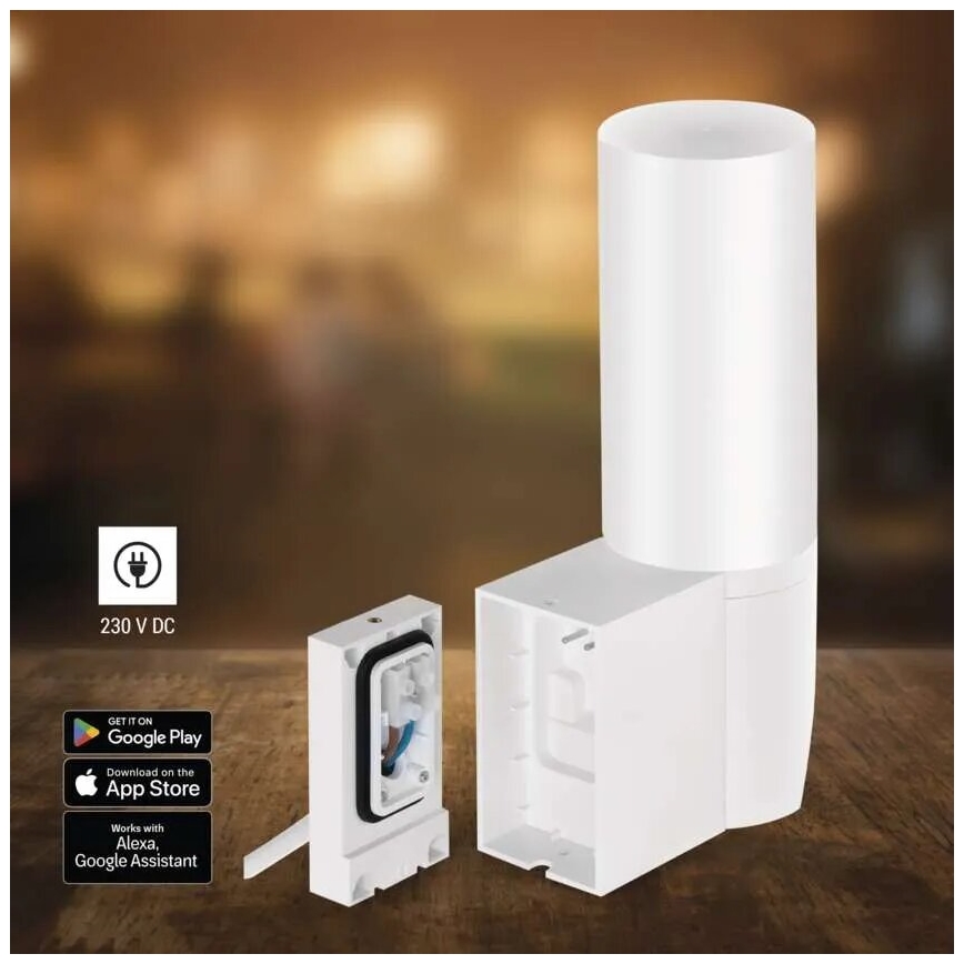 LED Chytrá venkovní kamera se světlem GoSmart LED/12W/230V IP65 Wi-Fi Tuya bílá