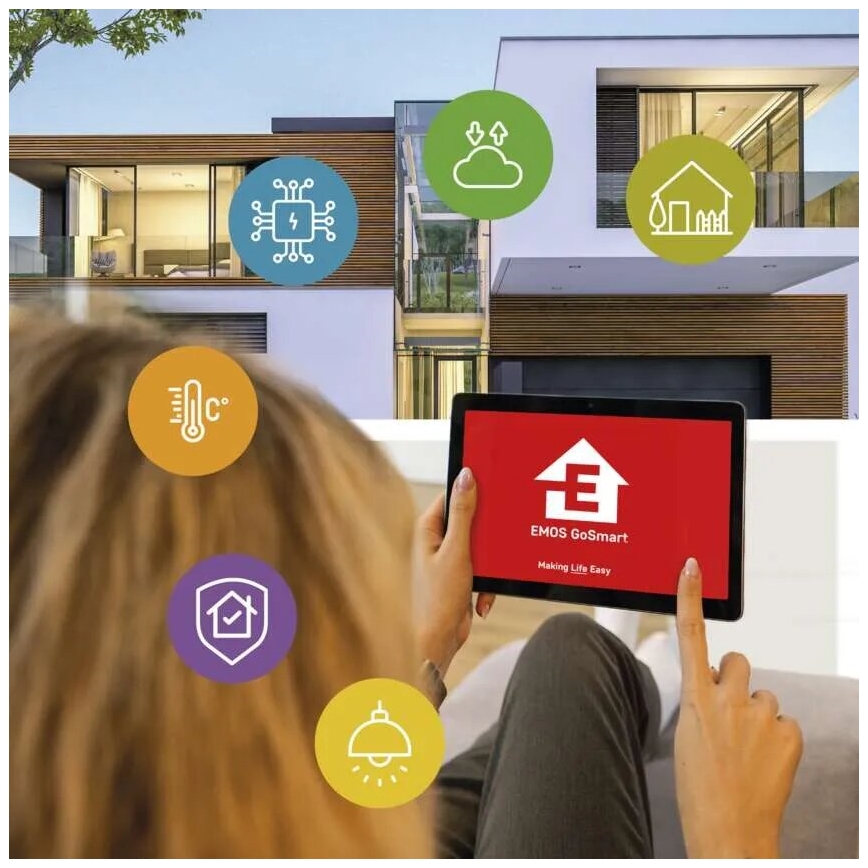 LED Chytrá venkovní kamera se světlem GoSmart LED/12W/230V IP65 Wi-Fi Tuya bílá