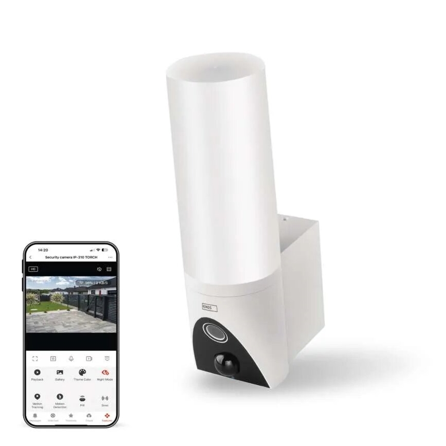 LED Chytrá venkovní kamera se světlem GoSmart LED/12W/230V IP65 Wi-Fi Tuya bílá