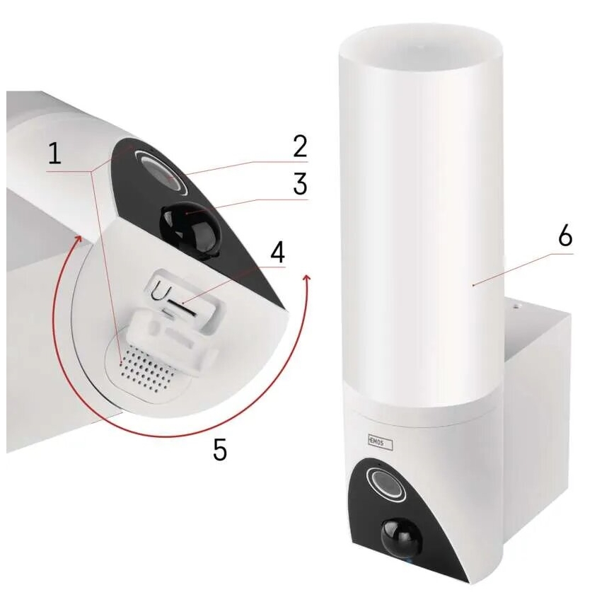 LED Chytrá venkovní kamera se světlem GoSmart LED/12W/230V IP65 Wi-Fi Tuya bílá