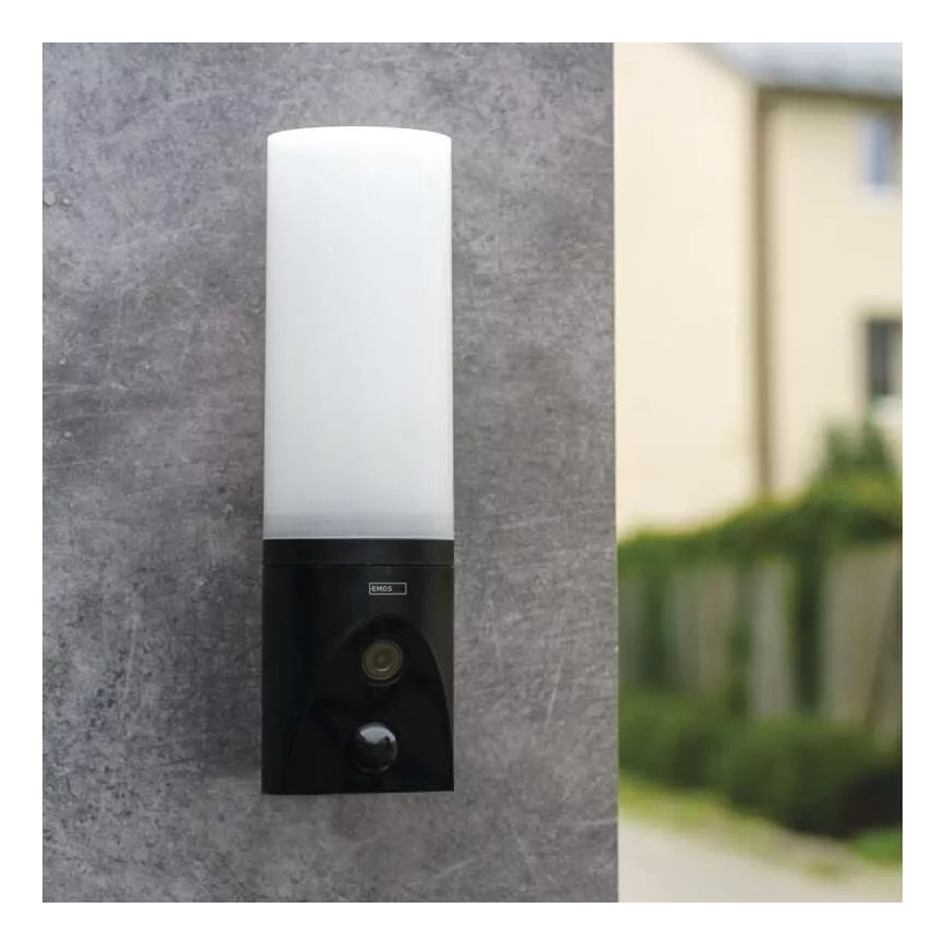 LED Chytrá venkovní kamera se světlem GoSmart LED/12W/230V 3200K IP65 Wi-Fi Tuya černá