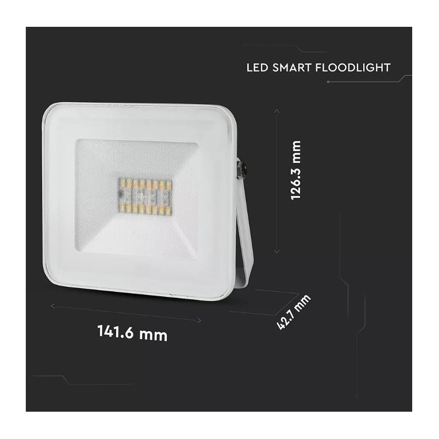 LED Chytrý stmívatelný RGB reflektor LED/20W/230V IP65 bílá