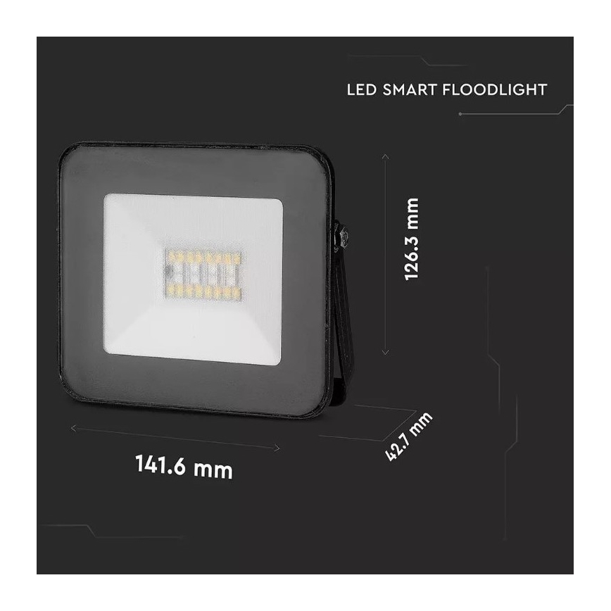 LED Chytrý stmívatelný RGB reflektor LED/20W/230V IP65 černá