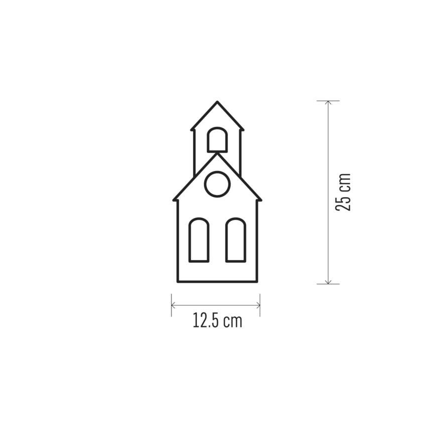 LED Dekorační domek 1xLED/0,03W/3xAAA