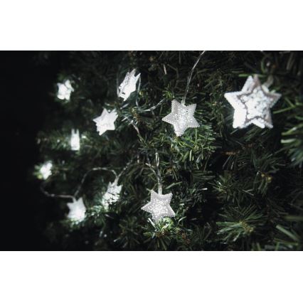 LED Dekorační řetěz GIRLANDA STAR 1,35 m 10xLED/0,6W/4,5V