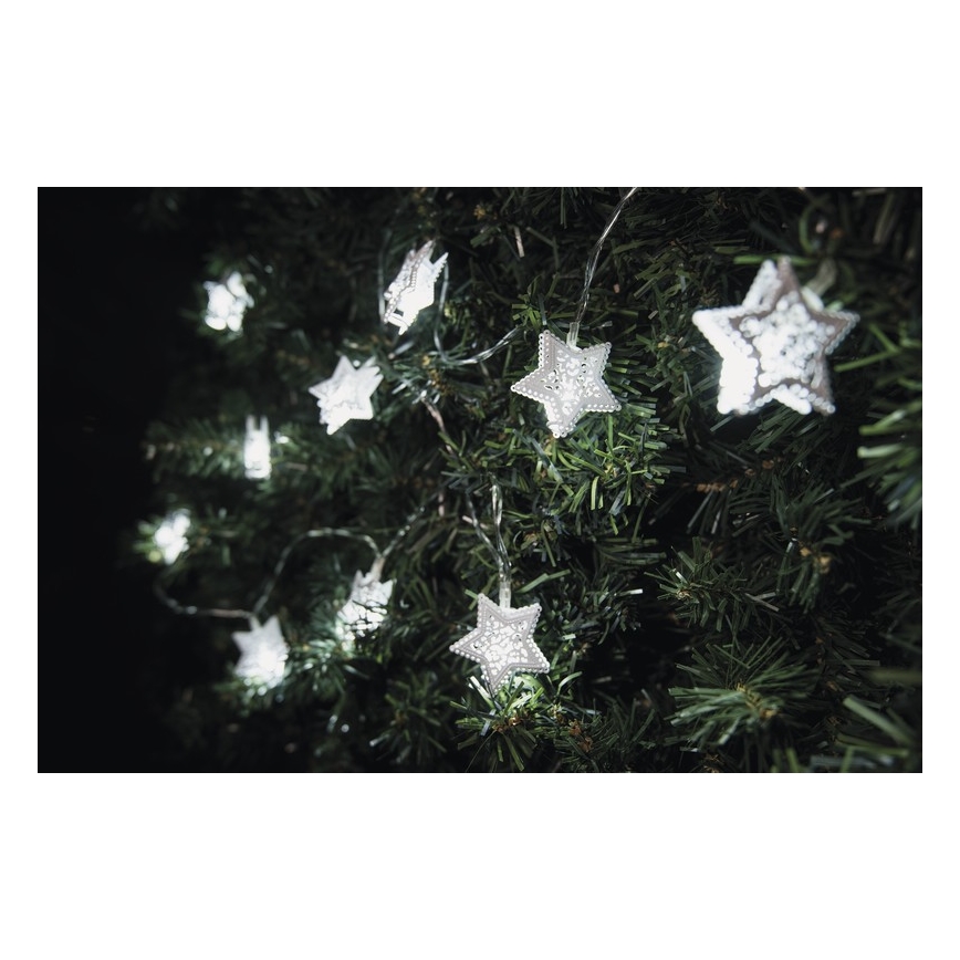 LED Dekorační řetěz GIRLANDA STAR 1,35 m 10xLED/0,6W/4,5V