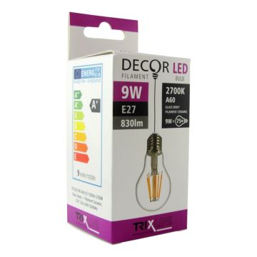 LED Dekorační žárovka FILAMENT E27/9W/230V